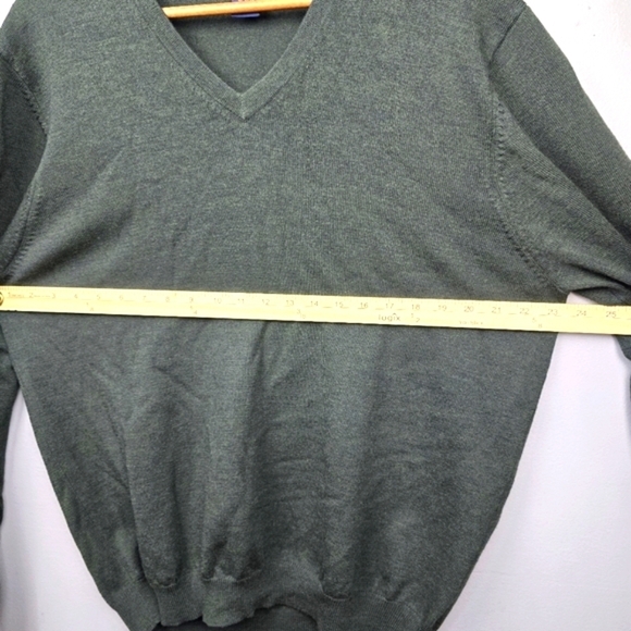 BROOKS BROTHERS Stretch Wool Blend Dressy Pullover Sweater Dark Green Men Size L - Picture 9 of 16